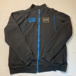 CrunchyRoll Yuri on Ice Katsuki Cosplay Black/Blue Track Jacket Size Medium Zip